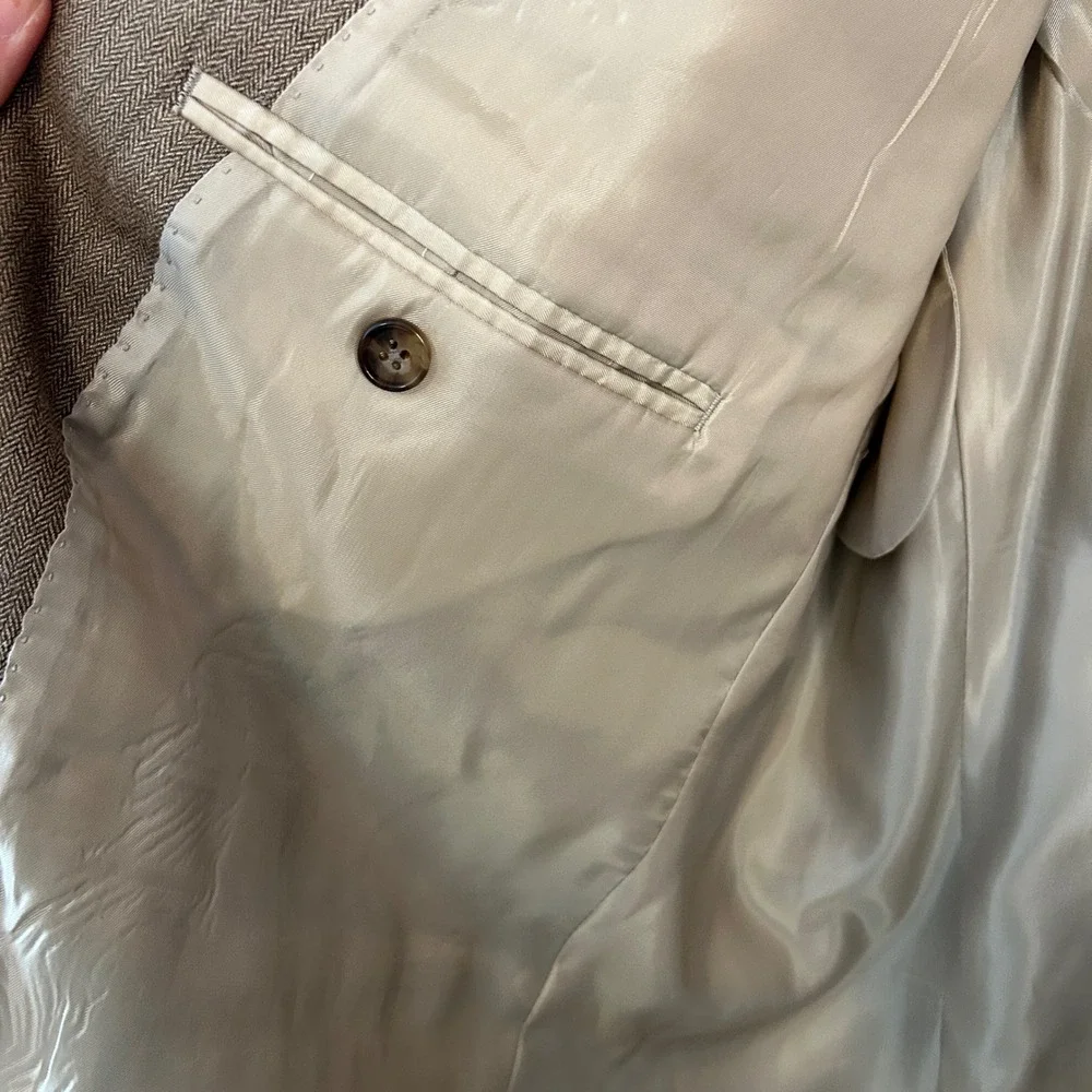 Ralph by Ralph Lauren Mens Blazer Tan Two Button‎ Classic Fit Business  Preppy